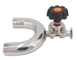 sanitary welded U-type three way diaphragm valve