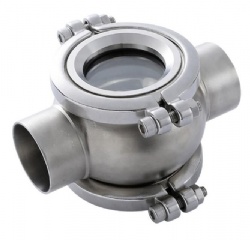 sanitary cross high pressure sight glass
