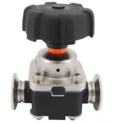 sanitary fluorine lined diaphragm valve